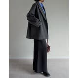 フェイクウールルーズシルエットダブルテーラードジャケット | Re:EDIT | 詳細画像23