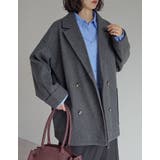 フェイクウールルーズシルエットダブルテーラードジャケット | Re:EDIT | 詳細画像25