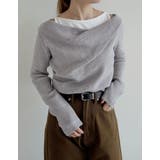 [2025AW COLLECTION]2WAYオフショルリブニットトップス | Re:EDIT | 詳細画像5 