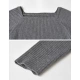 [新色追加][2025AW COLLECTION]スクエアネックリブニットトップ… | Re:EDIT | 詳細画像16 