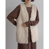 アイボリー(604) | フェイクファーベスト | Re:EDIT