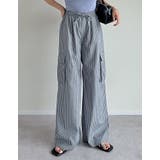 ストライプグレー(803) | [低身長/高身長サイズ有]マルチストライプブロードカーゴパンツ | Re:EDIT