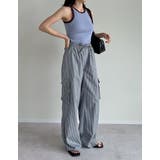 [低身長/高身長サイズ有]マルチストライプブロードカーゴパンツ | Re:EDIT | 詳細画像5 