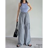 [低身長/高身長サイズ有]マルチストライプブロードカーゴパンツ | Re:EDIT | 詳細画像6 