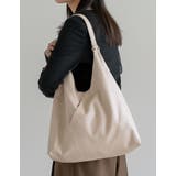 アイボリー(604) | フェイクレザーVカットトートバッグ | Re:EDIT