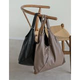 フェイクレザーVカットトートバッグ | Re:EDIT | 詳細画像2