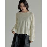 ホワイト(502) | [2025AW COLLECTION]ギャザーニットトップス | Re:EDIT