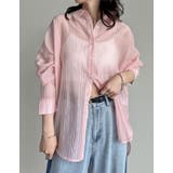 マルチピンク(807) | ストライプシアーシャツ | Re:EDIT