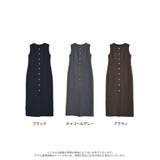 [低身長サイズ有]ストレッチミックスツイルIラインワンピース | Re:EDIT | 詳細画像18 