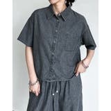 [接触冷感]冷感デニムクロップド半袖シャツ | Re:EDIT | 詳細画像4 