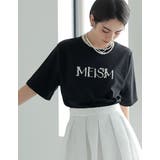 スムース刺繍ロゴエンブロイダリ―パールTシャツ | Re:EDIT | 詳細画像13