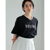 スムース刺繍ロゴエンブロイダリ―パールTシャツ | Re:EDIT | 詳細画像3