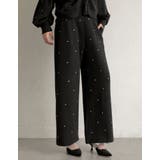 ダンボールラインストーンセミワイドパンツ | Re:EDIT | 詳細画像3 