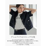 ツイードorデニムライクハーフスリーブジャケット | Re:EDIT | 詳細画像8