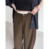 [低身長/高身長サイズ有]ツイルウエスト切り替えバレルレッグパンツ | Re:EDIT | 詳細画像15 