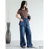 [低身長/高身長サイズ有]コットンデニムスカートレイヤードライクパンツ | Re:EDIT | 詳細画像16 