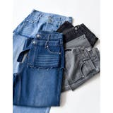 [低身長/高身長サイズ有]コットンデニムスカートレイヤードライクパンツ | Re:EDIT | 詳細画像2 