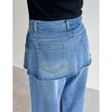 [低身長/高身長サイズ有]コットンデニムスカートレイヤードライクパンツ | Re:EDIT | 詳細画像24 