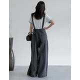 [低身長/高身長サイズ有]サスペンダー付きツータックワイドデニムパンツ | Re:EDIT | 詳細画像14 