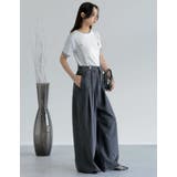 [低身長/高身長サイズ有]サスペンダー付きツータックワイドデニムパンツ | Re:EDIT | 詳細画像15 