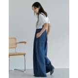 [低身長/高身長サイズ有]サスペンダー付きツータックワイドデニムパンツ | Re:EDIT | 詳細画像10 