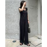 [低身長/高身長サイズ有]リネンライクショルダーギャザーサロペット | Re:EDIT | 詳細画像24 