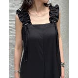 [低身長/高身長サイズ有]リネンライクショルダーギャザーサロペット | Re:EDIT | 詳細画像26 