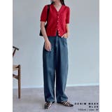 [大きいサイズ有]チノorデニムエアリーストレッチバレルレッグパンツ | Re:EDIT | 詳細画像25 