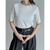 ホワイト×ブラック(972) | ワイドリブカットソーメロー半袖Tシャツ | Re:EDIT