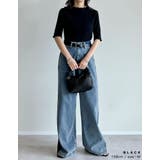ワイドリブカットソーメロー半袖Tシャツ | Re:EDIT | 詳細画像12