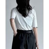 ワイドリブカットソーメロー半袖Tシャツ | Re:EDIT | 詳細画像25