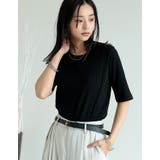 ブラック(501) | ワイドリブカットソー半袖Tシャツ | Re:EDIT