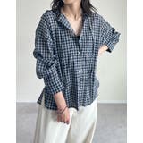 チェックネイビー(912) | [紫外線対策]オーバーサイズフード付きシアーシャツ | Re:EDIT