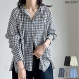 [紫外線対策]オーバーサイズフード付きシアーシャツ | Re:EDIT | 詳細画像1 