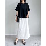 [接触冷感][イージーケア]ライトダンボール切り替え半袖トップス | Re:EDIT | 詳細画像9 