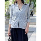 杢グレー(503) | [UVカット]天竺Vネックカーディガン | Re:EDIT