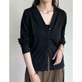 [UVカット]天竺Vネックカーディガン | Re:EDIT | 詳細画像12 