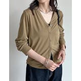 [UVカット]天竺Vネックカーディガン | Re:EDIT | 詳細画像21 