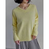 イエロー(510) | [2025AW COLLECTION]アルパカタッチVネックニットプルオーバー | Re:EDIT