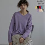 [2025AW COLLECTION]アルパカタッチVネックニットプルオーバー | Re:EDIT | 詳細画像1 