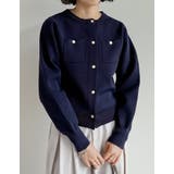 金釦スポンジニットカーディガン | Re:EDIT | 詳細画像3