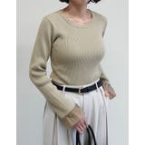 袖オーガンジーフリルニットトップス | Re:EDIT | 詳細画像17