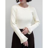 袖オーガンジーフリルニットトップス | Re:EDIT | 詳細画像3