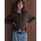 [2025AW COLLECTION]配色アルパカタッチニットカーディガン | Re:EDIT | 詳細画像12 