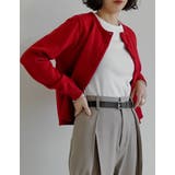 [2025AW COLLECTION]配色アルパカタッチニットカーディガン | Re:EDIT | 詳細画像32 