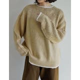 [2025AW COLLECTION]配色モヘアライクシャギーニットトップス | Re:EDIT | 詳細画像12 