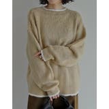 [2025AW COLLECTION]配色モヘアライクシャギーニットトップス | Re:EDIT | 詳細画像4 