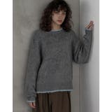 [2025AW COLLECTION]配色モヘアライクシャギーニットトップス | Re:EDIT | 詳細画像5 