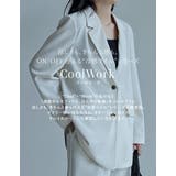 [CoolWork][接触冷感]冷感ツイル長袖テーラードジャケット | Re:EDIT | 詳細画像6 