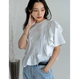 [接触冷感][UVカット]異素材フリルドッキングTシャツ | Re:EDIT | 詳細画像6 